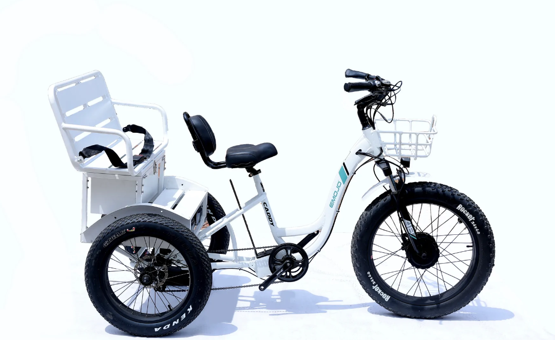 Three wheel bike with top passenger seat