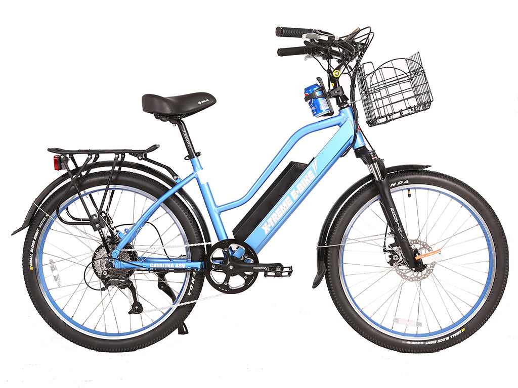 electric bicycle mall X-Treme Catalina 48V Electric Beach Cruiser Baby Blue