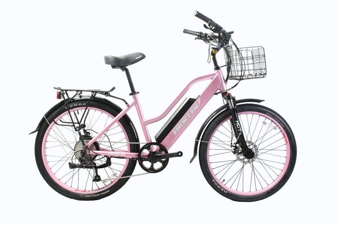 X-Treme Catalina 48 Volt Step-Through Electric Beach Cruiser Blue