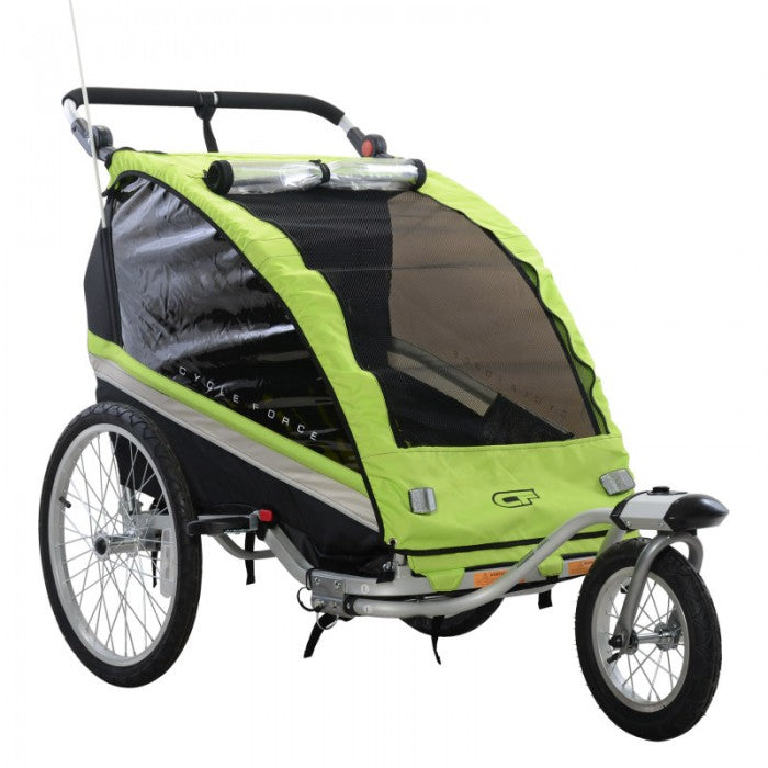 Cycle Force  C23 Double Child 3-In-1 Bicycle Trailer, Jogger, Stroller