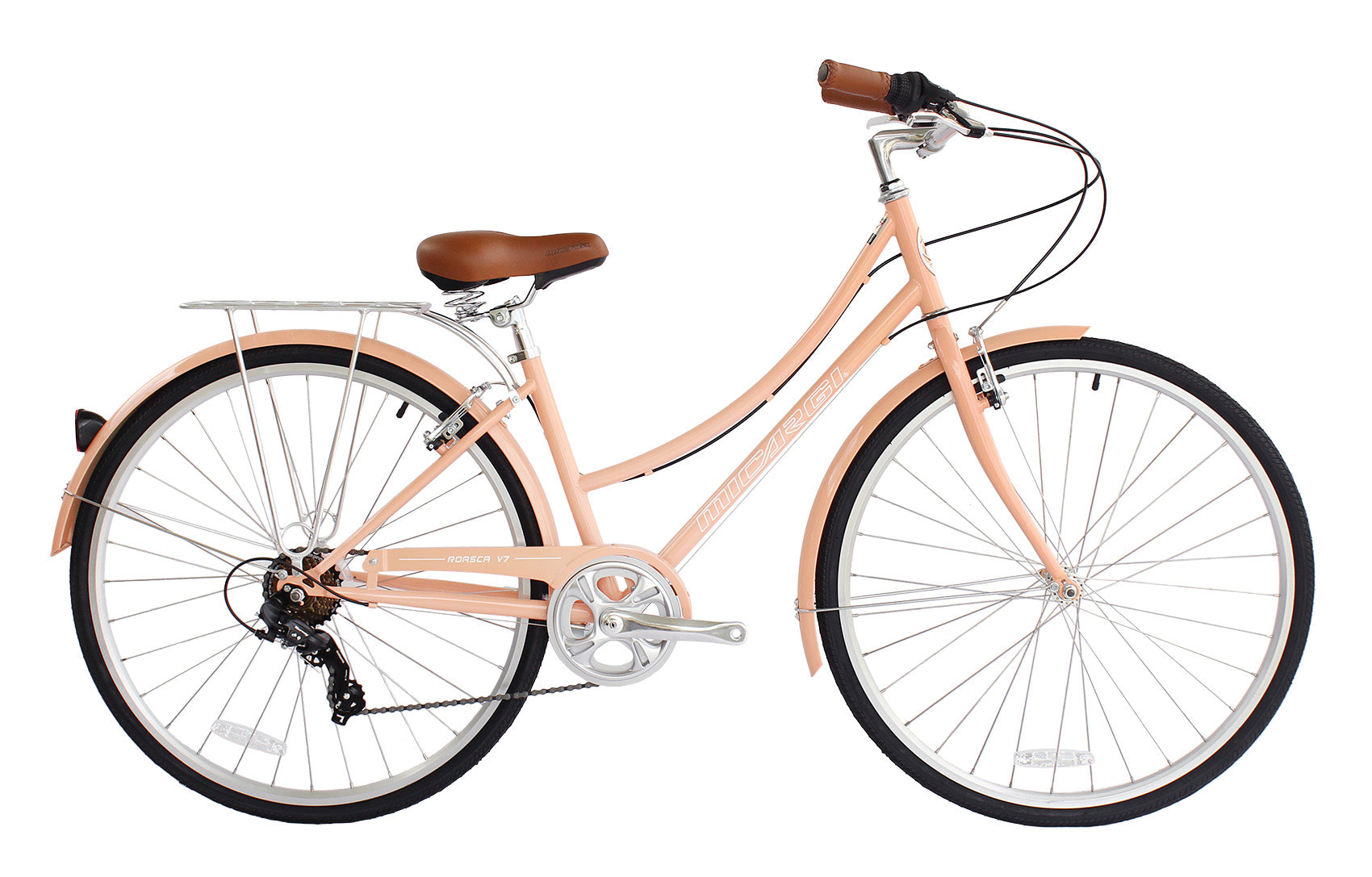 Micargi Roasca Step Through 700C Hybrid City Bikes 7 Speed Ocean Blue