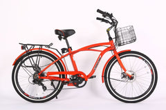 Newport Elite Electric Beach Cruiser Bicycle 24 Volt Lithium Powered X-Treme