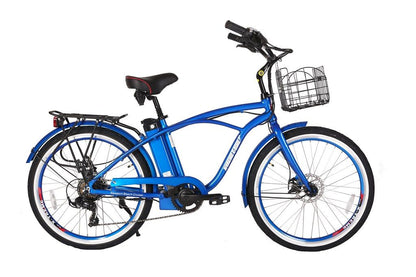 Newport Elite Electric Beach Cruiser Bicycle 24 Volt Lithium Powered X-Treme