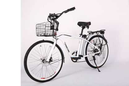 Newport Elite Electric Beach Cruiser Bicycle 24 Volt Lithium Powered X-Treme