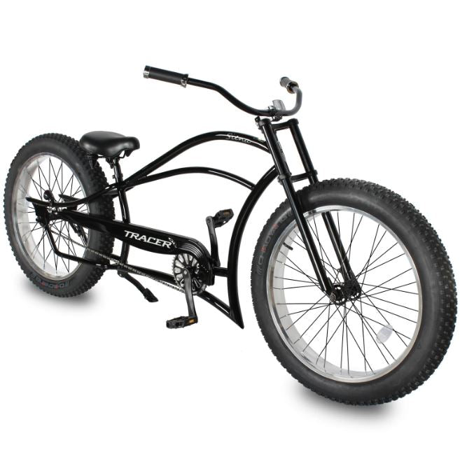 Tracer Siena GT26" Single or 7Sp FAT Tire Chopper Stretch Cruiser Bike