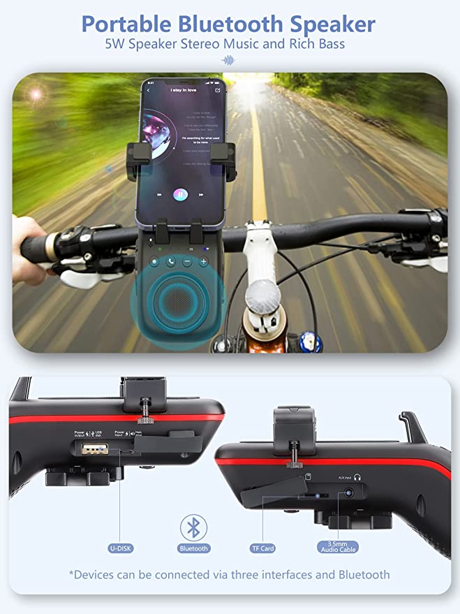 Weduda Bicycle Phone Holder  Bluetooth Speaker